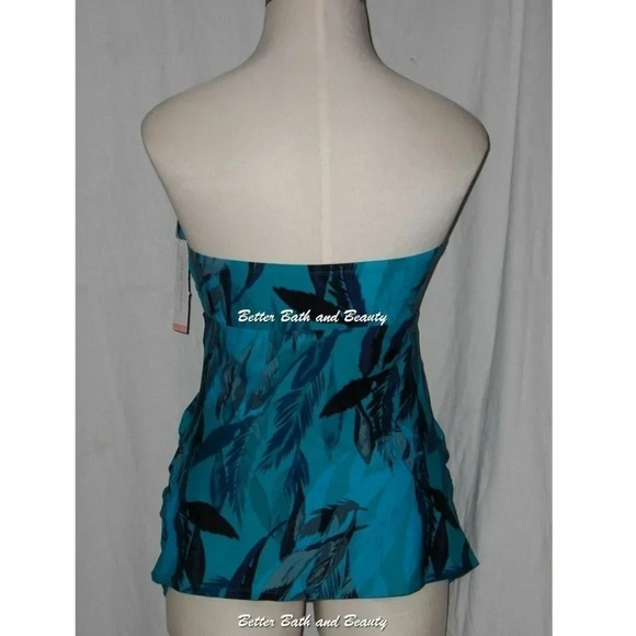Liz Lange Target Maternity Bandeaukini‎ Swim Suit Pregnancy Top Blue NWOT - Picture 3 of 5